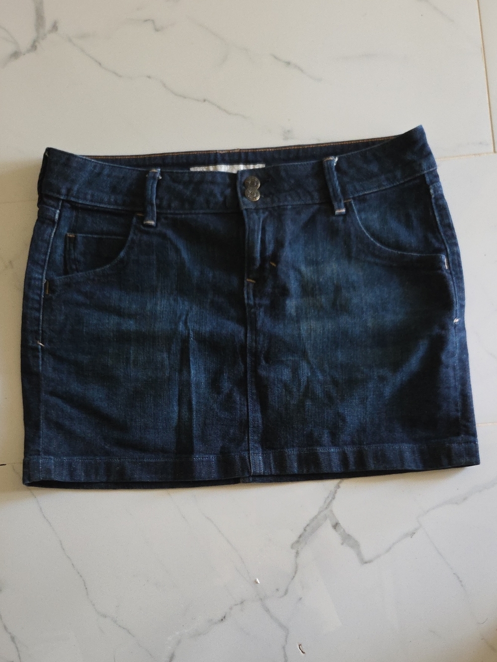 OLD NAVY Blue Denim Petite Gigh Rise Sz 10 Mini Skirt